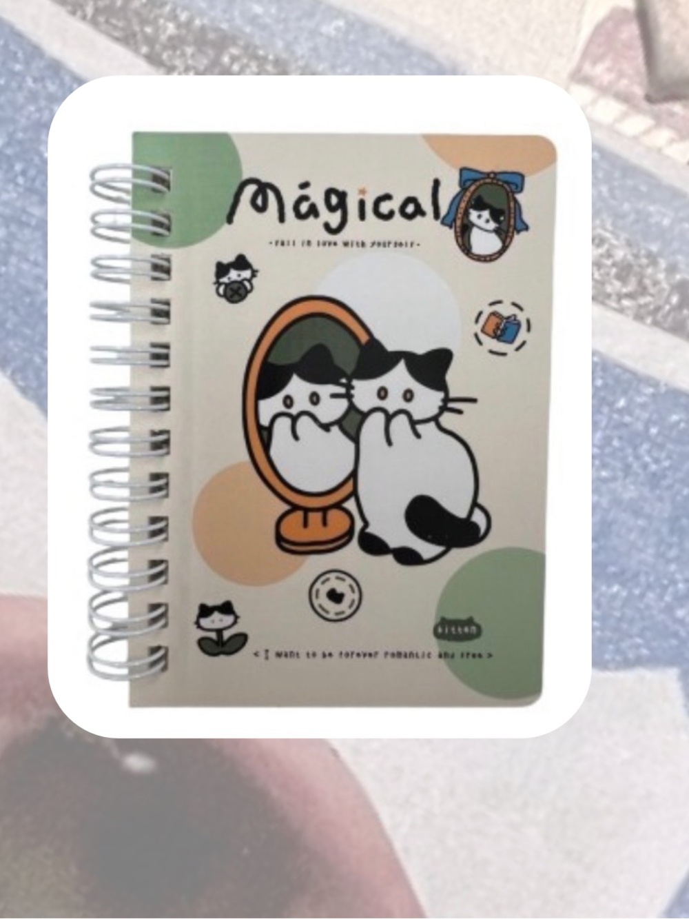🍭3/$15 Miniso Kawaii Cat Pocket Series Mini Blank Spiral Notebook
